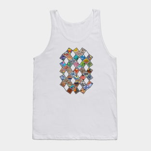 Structured Photo Collage Tank Top